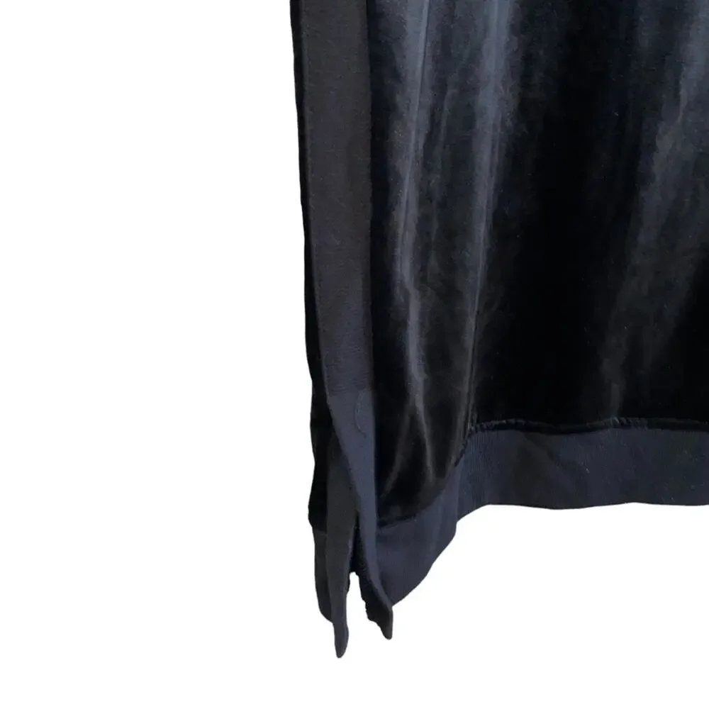 Donna Karan Sleepwear‎ Black Velvet Pullover Sweatshirt Size M Soft Lounge Top